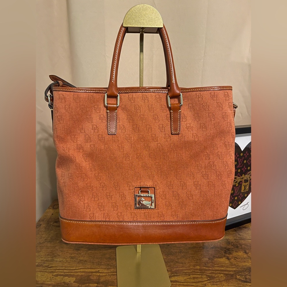 Dooney & Bourke Burnt Orange Bag with Gold Accents